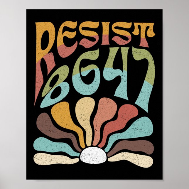 Affiche Subtle Resist 8647 Trump Resist Trump Protest Boho (Devant)