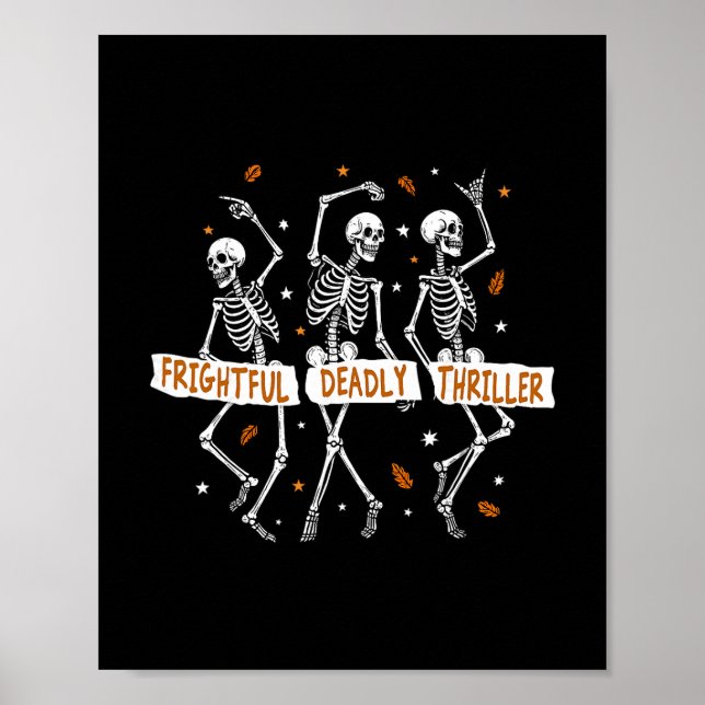 Affiche Subtle Trump Halloween Skeleton Frightful Deadly T (Devant)