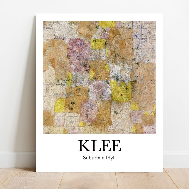 Affiche Suburban Idyll par Paul Klee (Klee's vibrant Suburban Idyll!  Own this iconic print)
