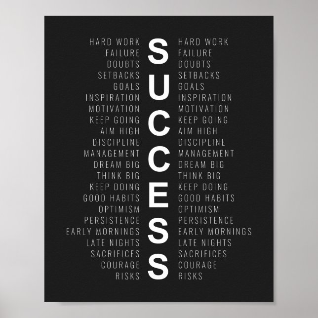Affiche Succès | Devis motivationnel (Devant)