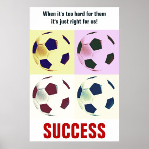 Affiche Succès Football Football Motivation Inspiration