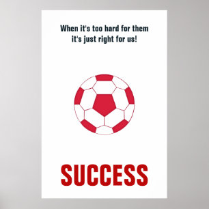 Affiche Succès Football Football Motivation Inspiration