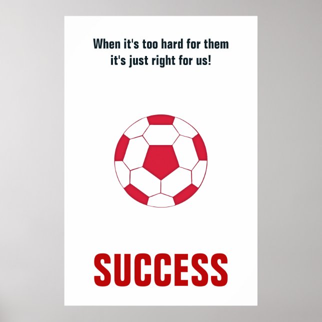 Affiche Succès Football Football Motivation Inspiration (Devant)