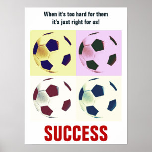 Affiche Succès Football Football Motivation Inspiration