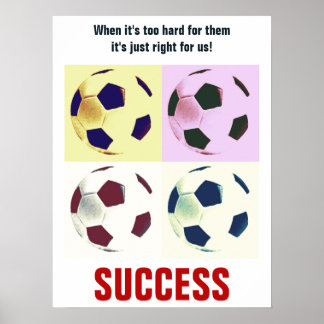 Affiche Succès Football Football Motivation Inspiration