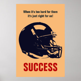 Affiche Succès Football Motivationnel Inspirationnel PopAr