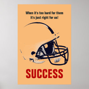 Affiche Succès Football Motivationnel Inspirationnel PopAr