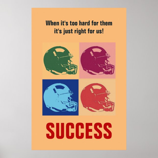 Affiche Succès Football Motivationnel Inspirationnel PopAr (Devant)