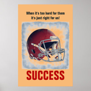 Affiche Succès Football Motivationnel Inspirationnel PopAr