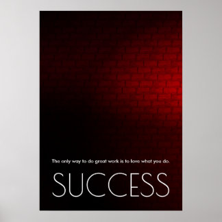 Affiche Succès Motivation tendance Stylish Red Wall