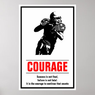 Affiche Success Courage Football Motivational
