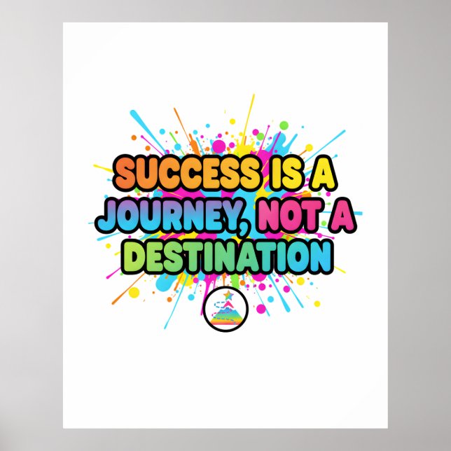 Affiche Success Is a Journey Motivational Quote Design (Devant)