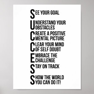 Affiche Success Motivational Quotes