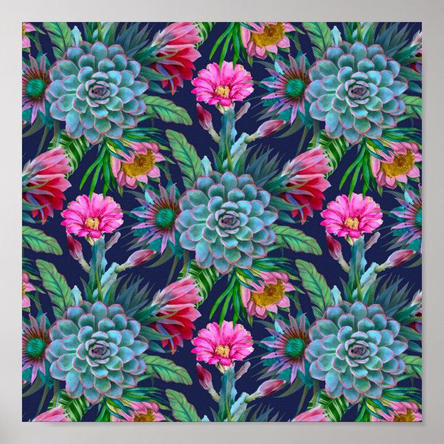 Affiche Succulent jardin tropical (Devant)