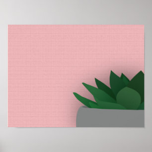 Affiche Succulent minimaliste