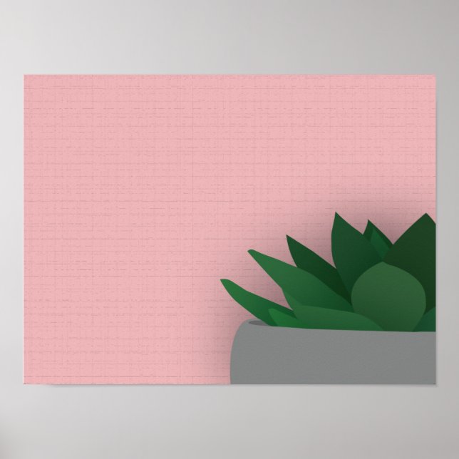 Affiche Succulent minimaliste (Devant)