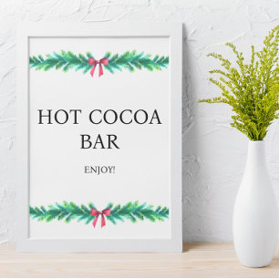 Affiche Succursale de Noël Baby shower de cacao chaud