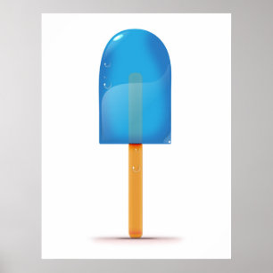 Affiche Sucette glacée bleue