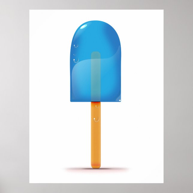 Affiche Sucette glacée bleue (Devant)