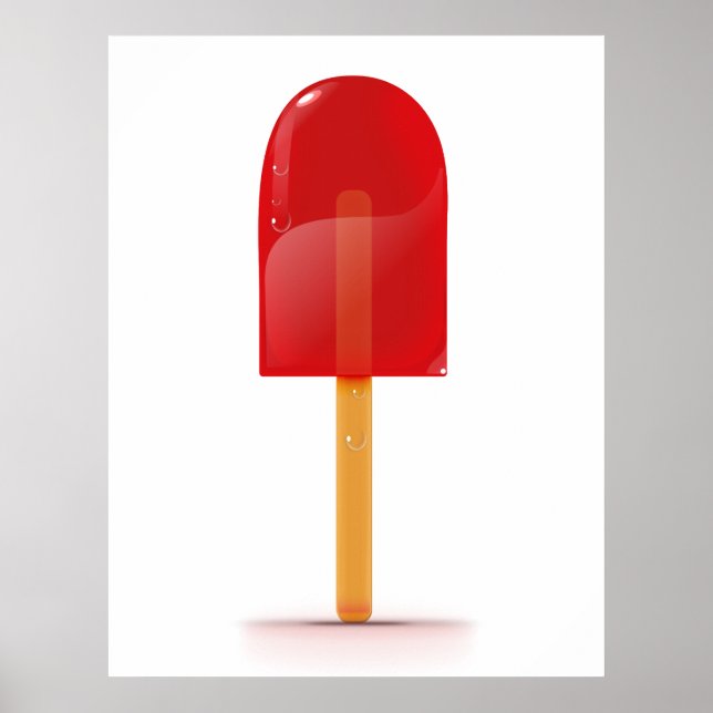 Affiche Sucette glacée rouge (Devant)
