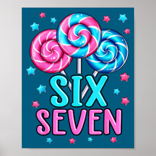 Affiche Sucette mignonne bonbon six sept 67 mème pour fill