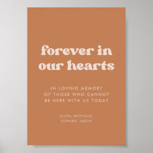 Affiche Sucre Brown élégant Forever dans nos coeurs signe