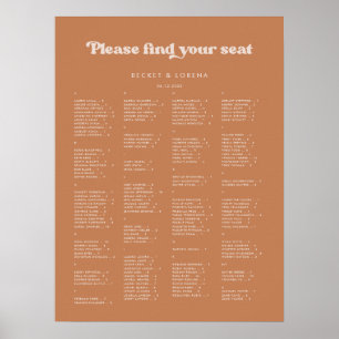 Affiche Sucre Brown élégant Organigramme alphabétique