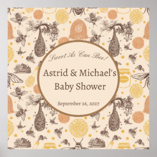 Affiche Sucré comme peut être Baby shower