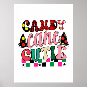 Affiche Sucre de canne cadeau de Noël Cutie
