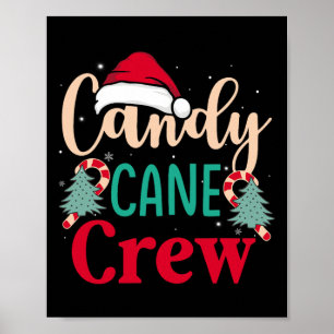 Affiche Sucre de canne Crew Fun Noël bonbon Lover Noël Wom