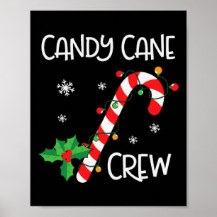 Affiche Sucre de canne Crew Fun Noël bonbon Lover X-mas
