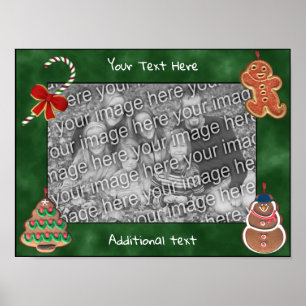 Affiche Sucre de canne de cookies de vacances Créez votre 