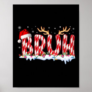 Affiche Sucre de canne De Noël Bruh Pour N Garçons Drôle X