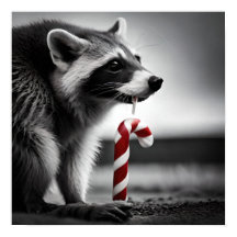 Sucre de canne de Noël Raccoon II