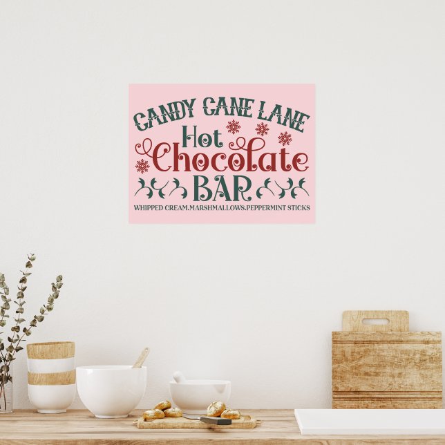Affiche Sucre de canne Lane Chocolat chaud (Cuisine)