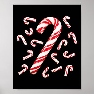 Affiche Sucre de canne Rouge Et Blanc Père Noël Noël