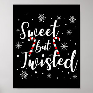 Affiche Sucré Mais Drôle De Noël Canne À Sucre De Noël