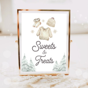 Affiche Sucreries et friandises Bébé d'hiver Il fait froid
