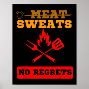 Affiche Sucres de viande amusants Pas de Regrets