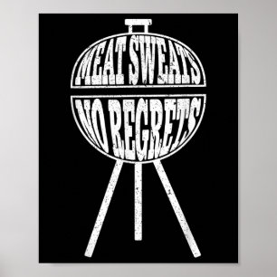 Affiche Sucres de viande barbecue Funny No Regrets Clic Gr