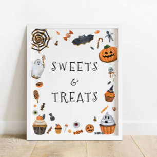 Affiche Sucres et friandises d'Halloween
