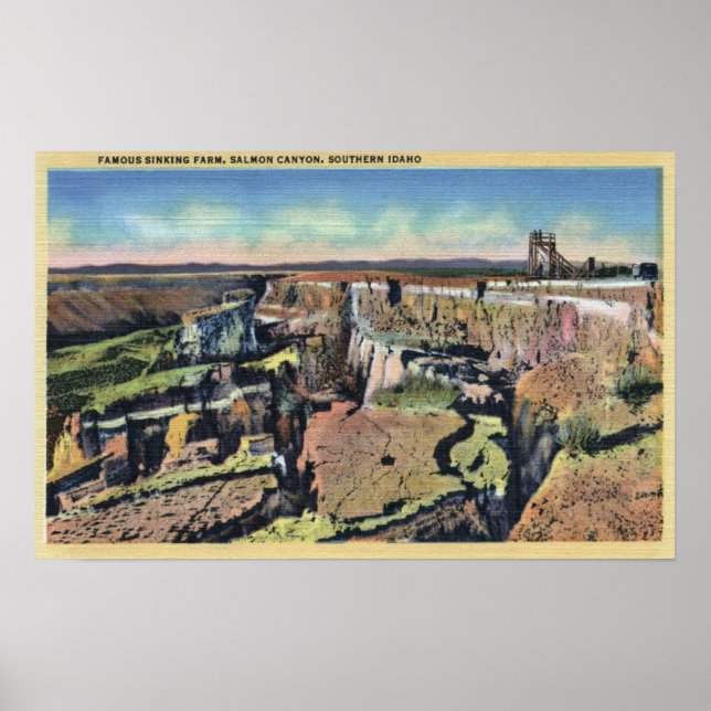 Affiche Sud de l'Idaho - Célèbre ferme en Saumon (Devant)