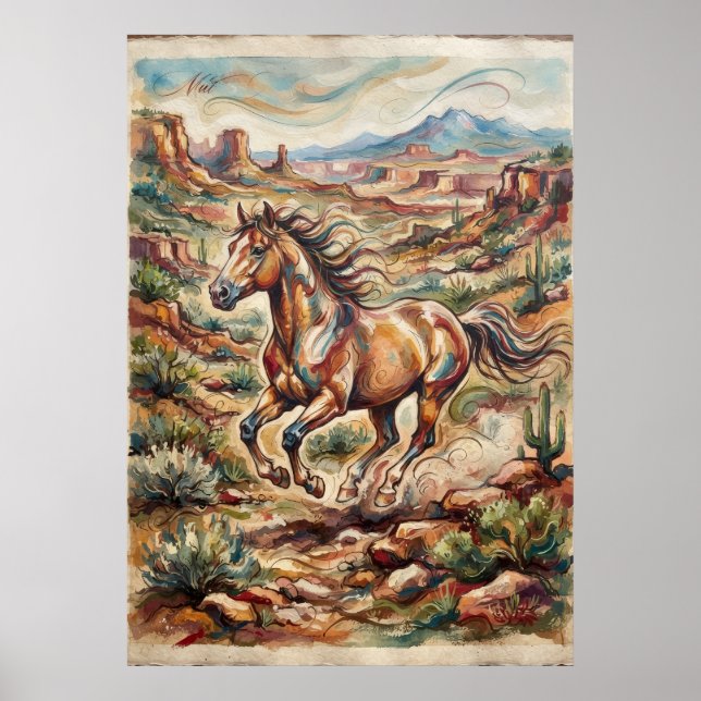 Affiche sud-ouest Cheval du désert (Devant)