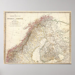 Affiche Suède & Norvège, Nord, Russie