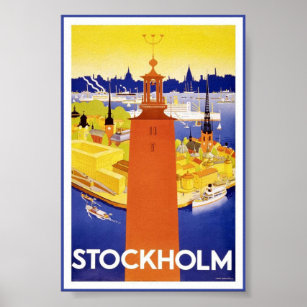 Image sur toile Stockholm vieille ville Suède 1k toile la fresque Poster