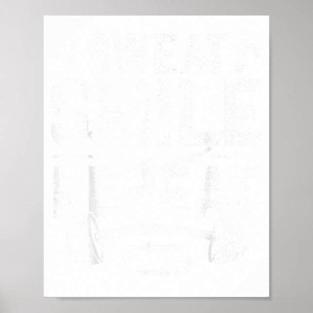 Affiche Sueur Sourire Répéter Motivation Fitness  (Devant)