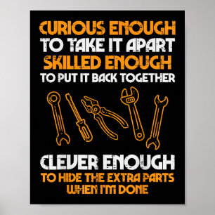 Affiche Suffisamment Curieux Pour L'Empêcher Auto Garage M