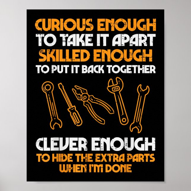 Affiche Suffisamment Curieux Pour L'Empêcher Auto Garage M (Devant)