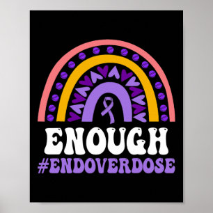 Affiche Suffisamment De Surdose Pruple Ribbon Opioïde Over