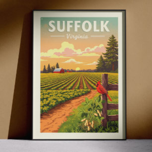 Affiche Suffolk Virginie vintage